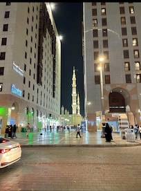 Masjid Nabawi view from the front door of the hotel.