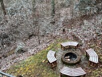 Make sure to bring some wood to enjoy the fire pit…