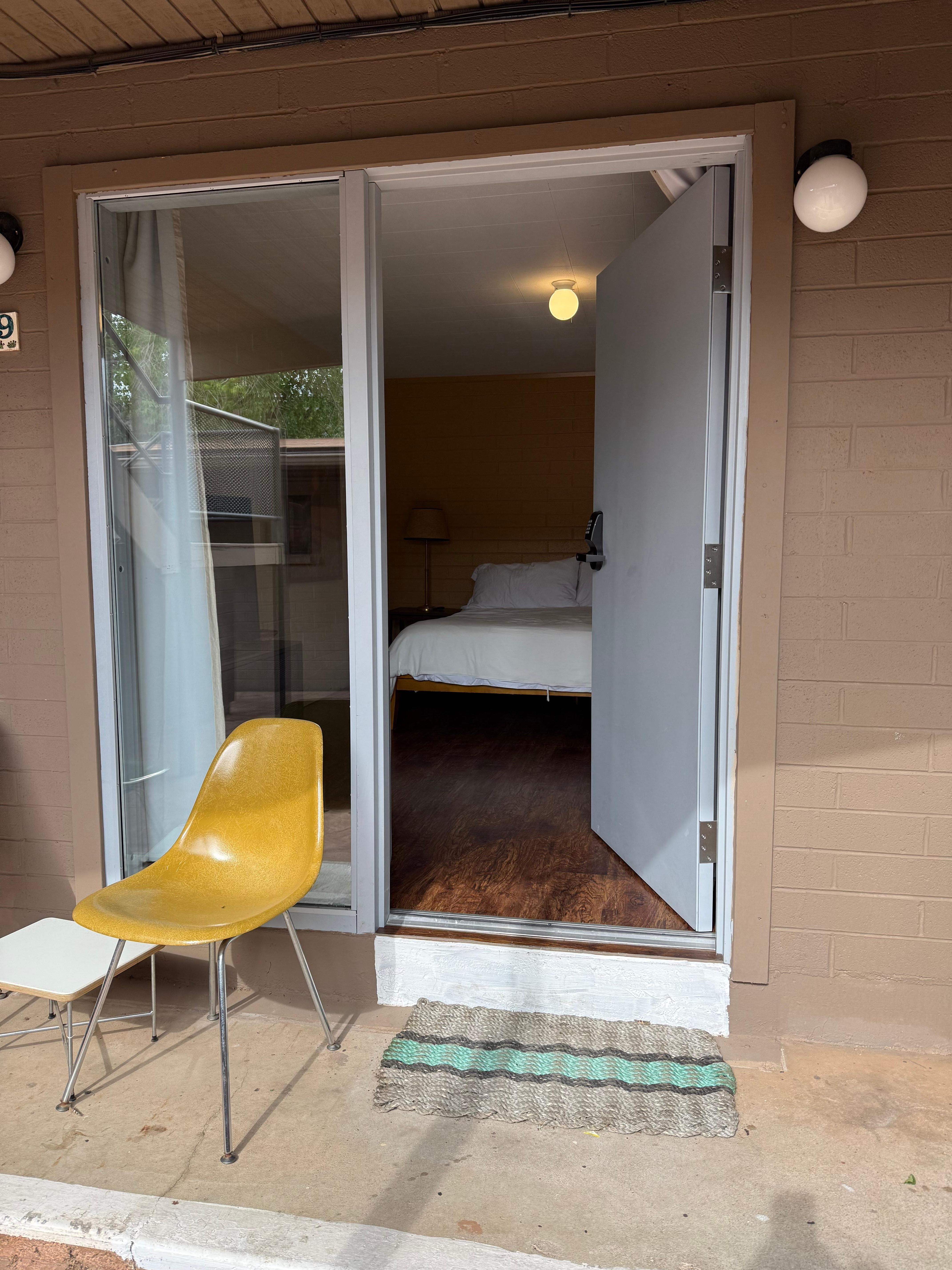 Court yard could have used some cleaning