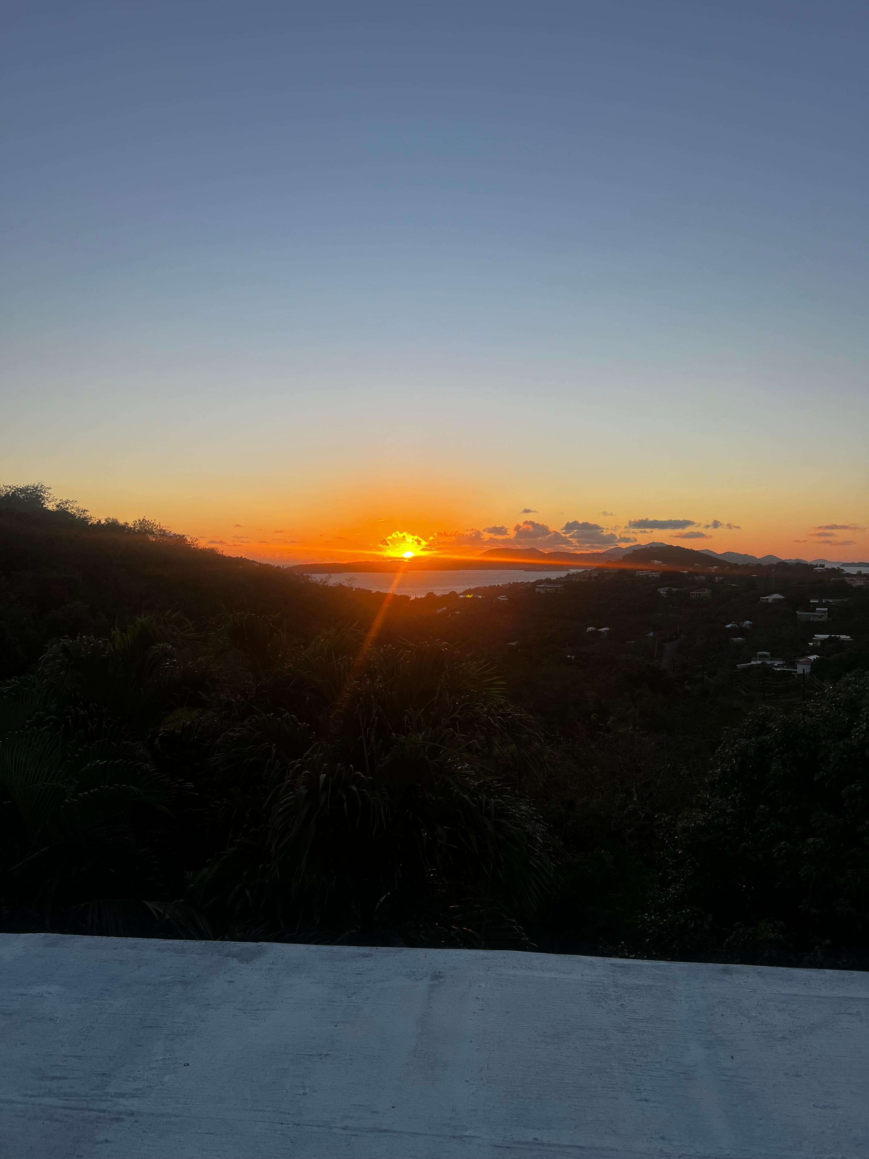 Sunset at the pool