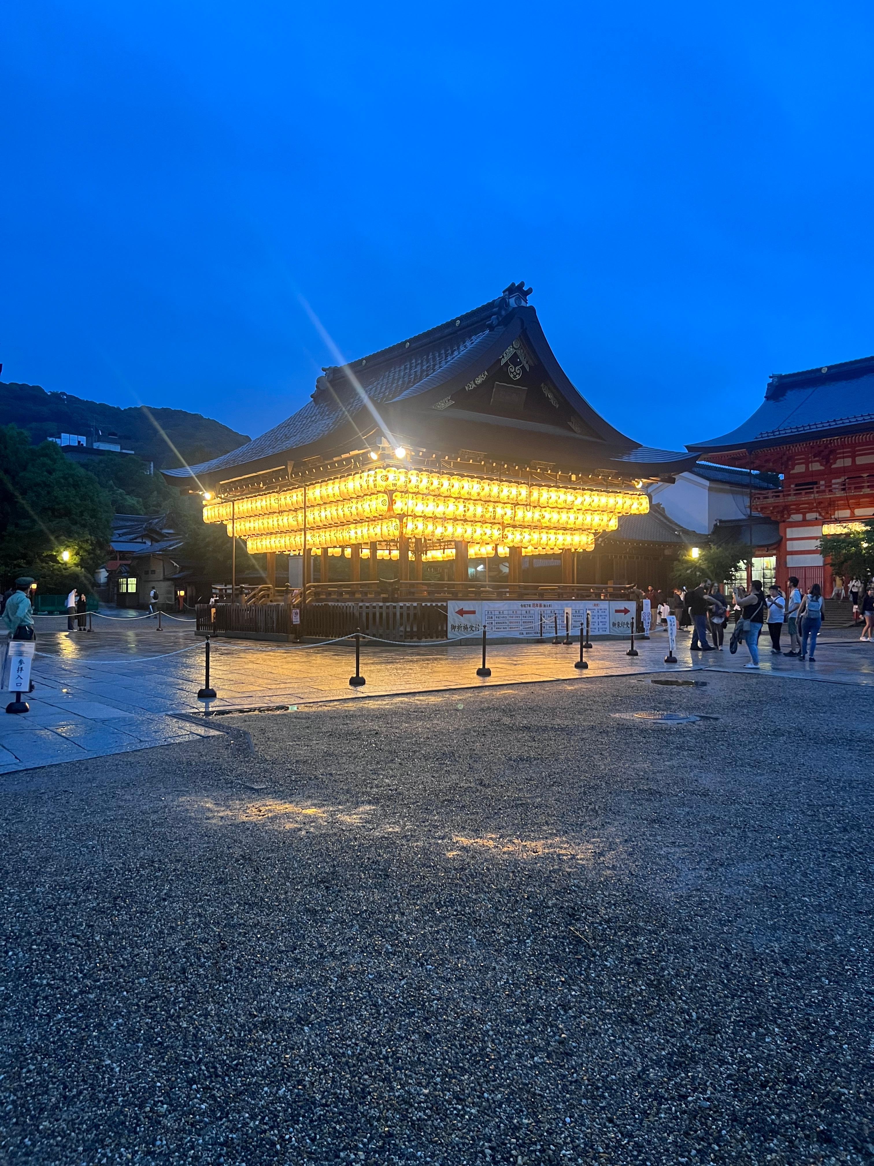 Close to many temples and shrines
