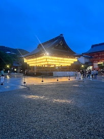Close to many temples and shrines