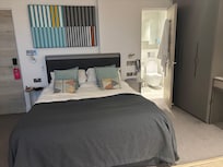 Bedroom and bathroom