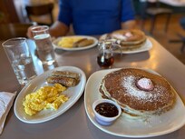 We were here at the end of July and the Huckleberries were plentiful. This breakfast is known around these hills!
