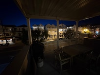 View from deck at night.