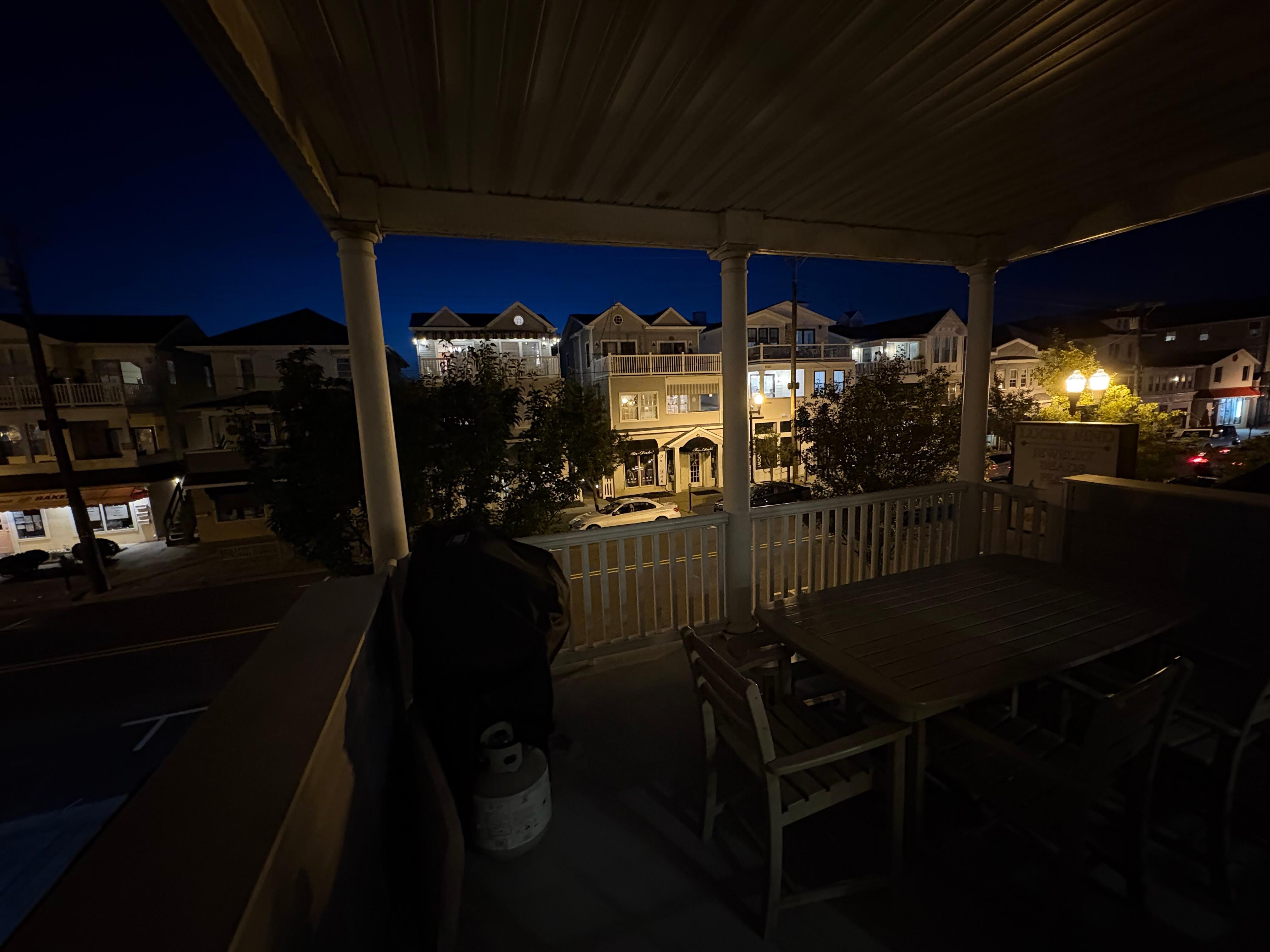 View from deck at night. 