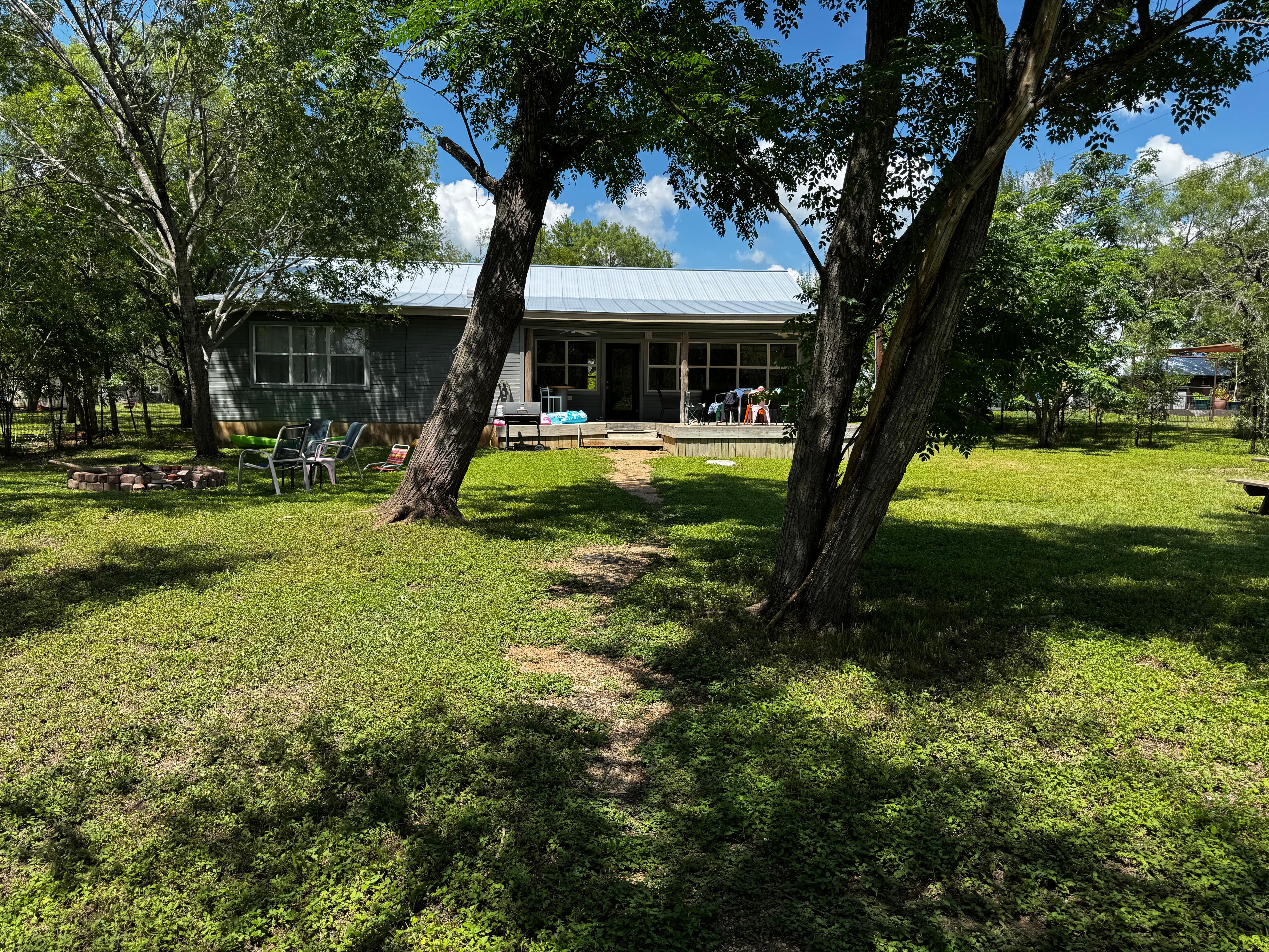 The back of the house from the deck