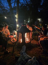Kids lived the outside sitting area