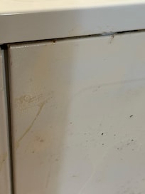 Good running down the sides of the stove. Not from us. We didn’t even use it.