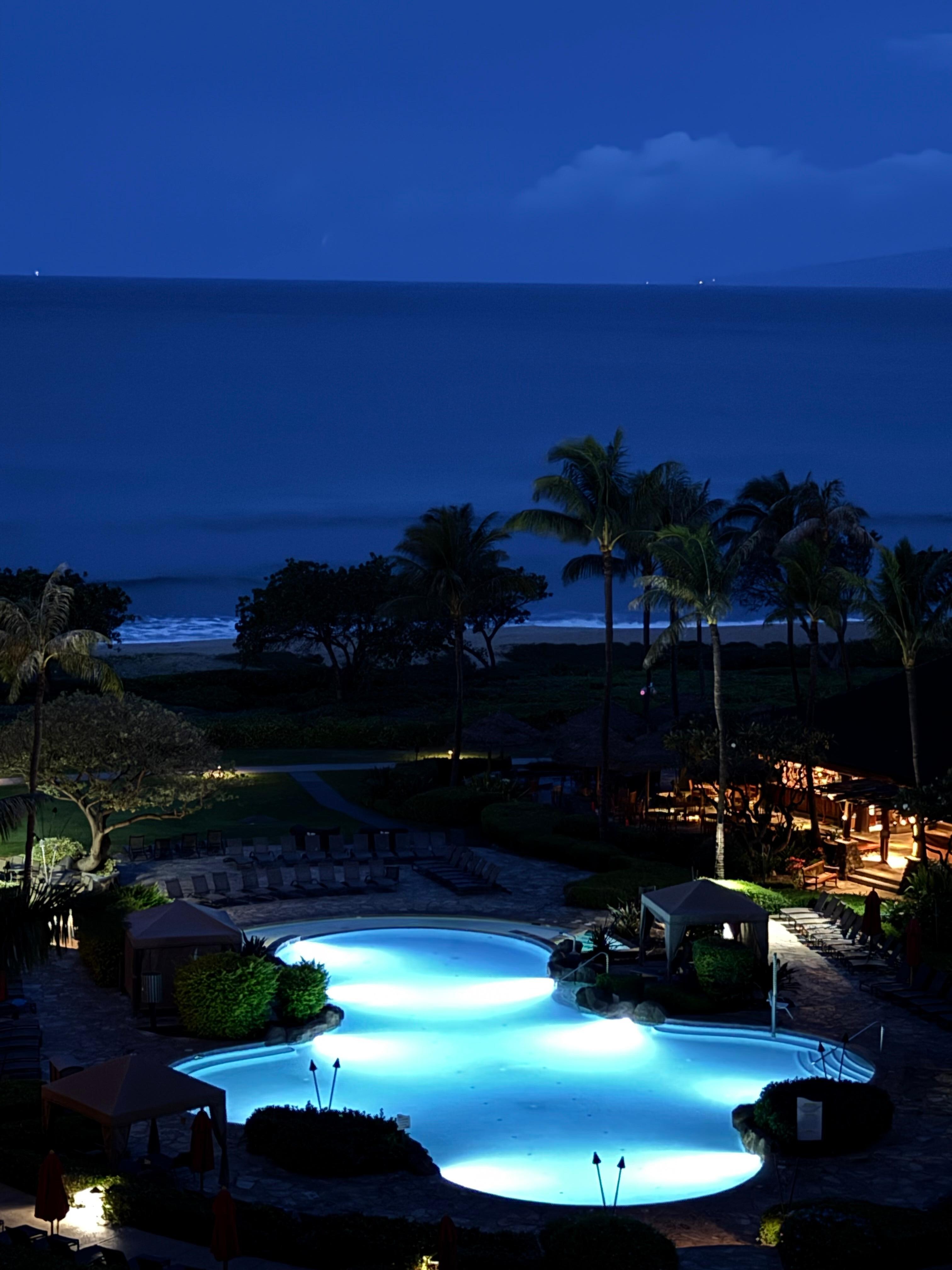 Early morning view from the lanai