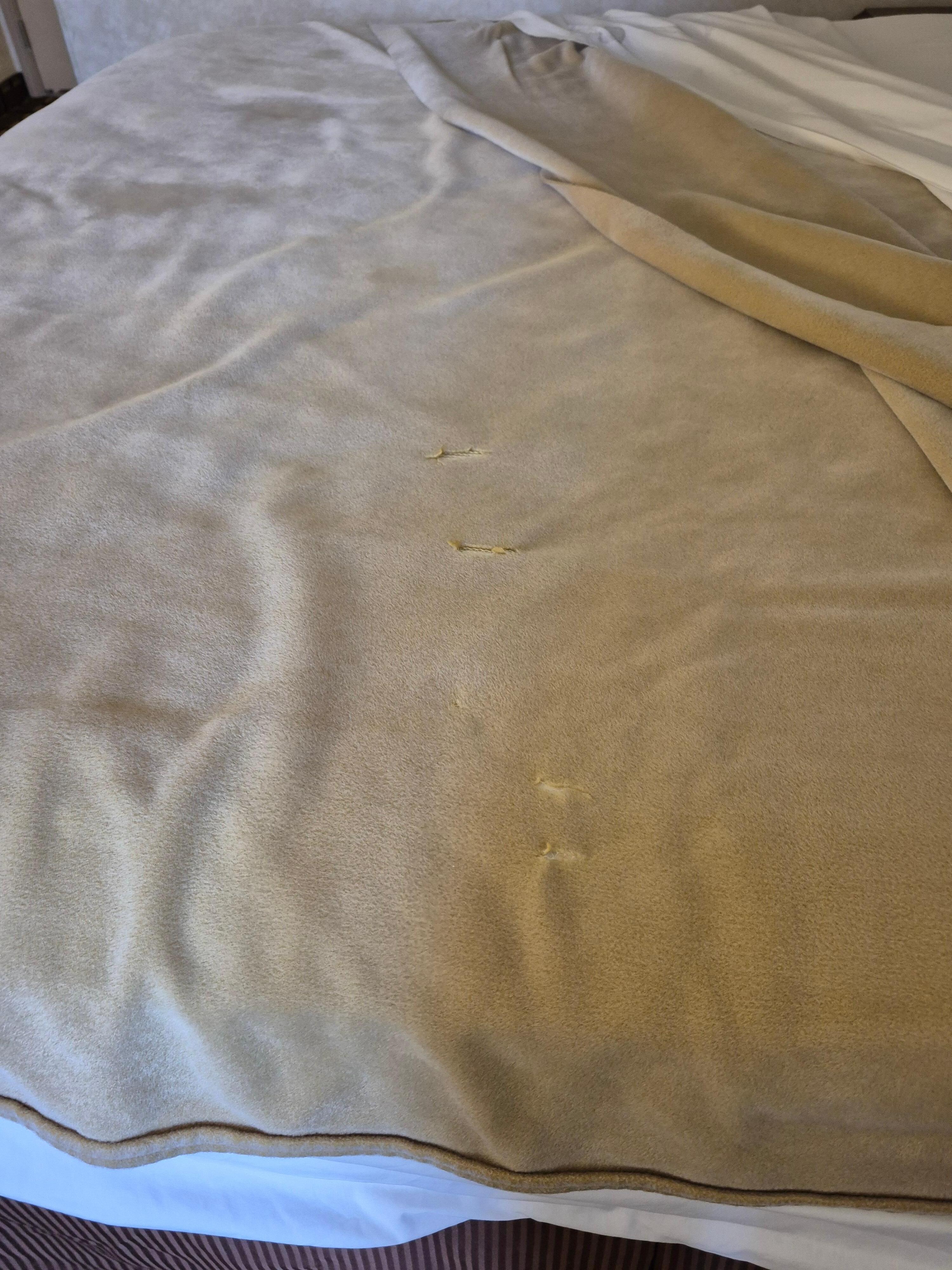 Blanket with holes in it