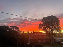 Amazing sunset from our accommodation.