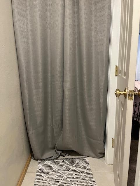 One example of curtains used as room divider 