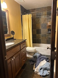 Dirty bathroom at check-in