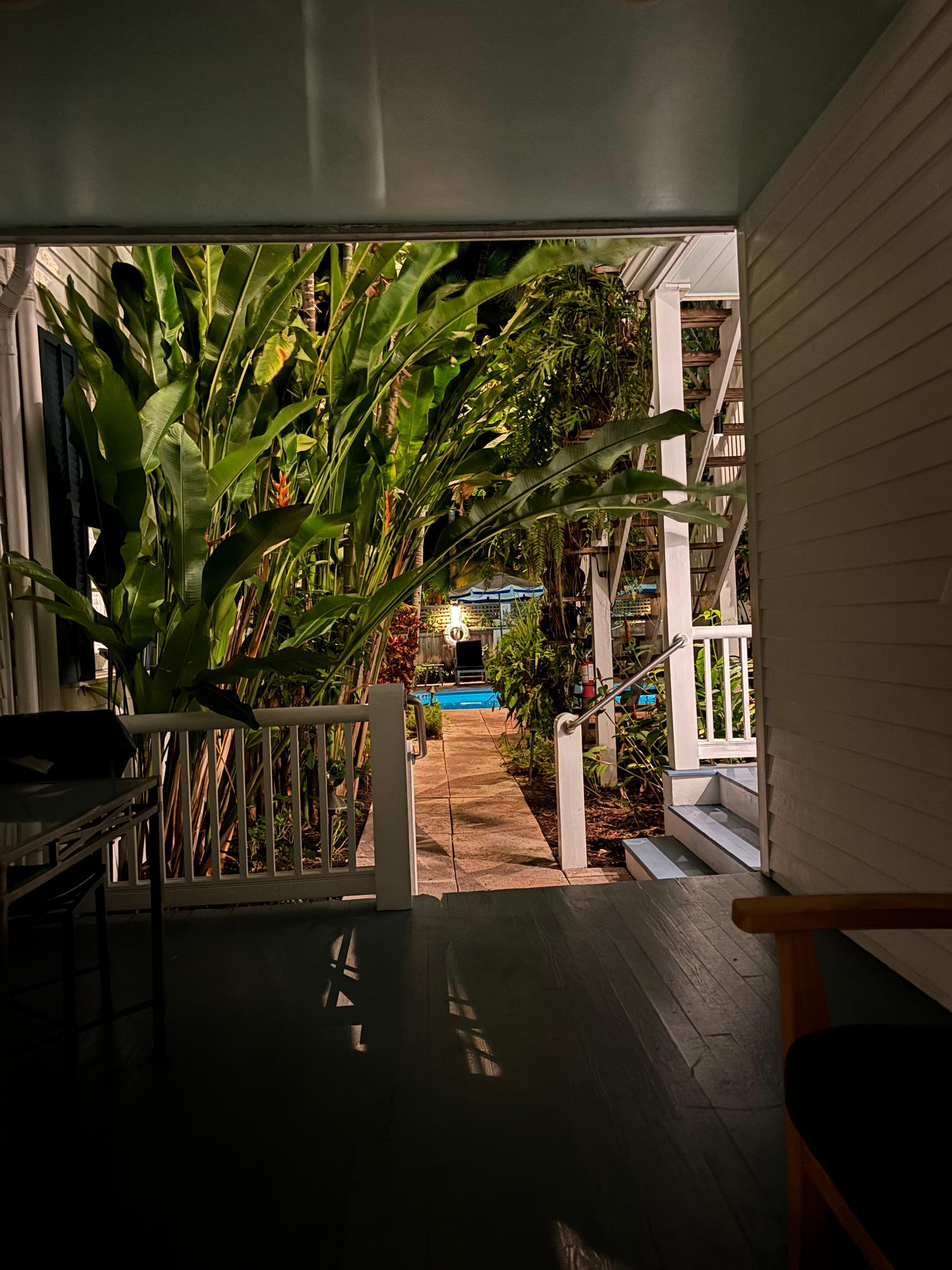 view of one pool from our private lanai