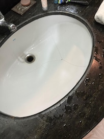 Broken washbasin