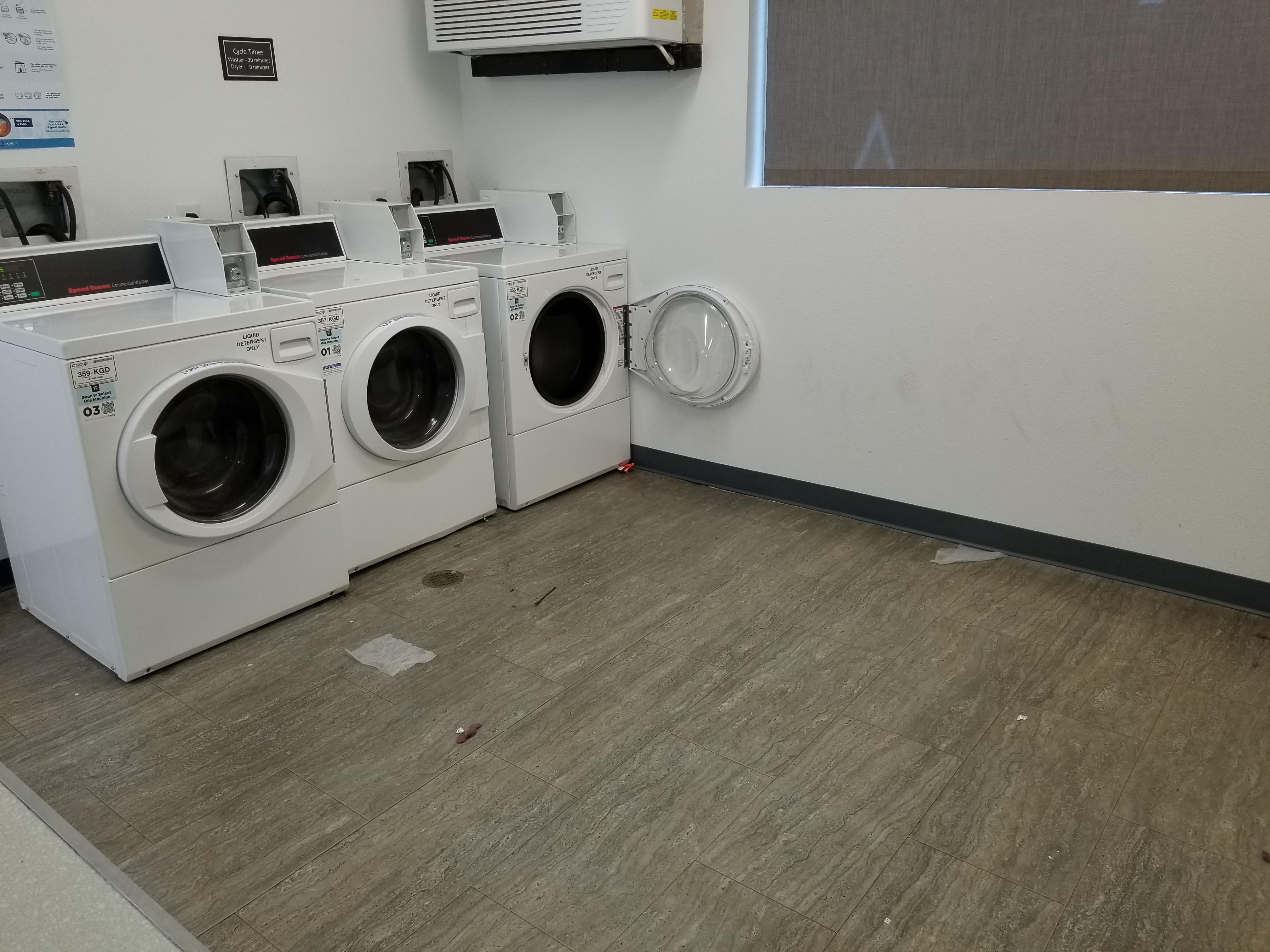 Laundry room not kept organized 