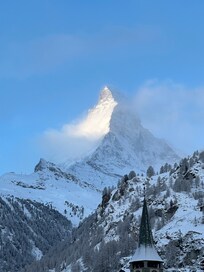 From the double room balcony with Matterhorn view