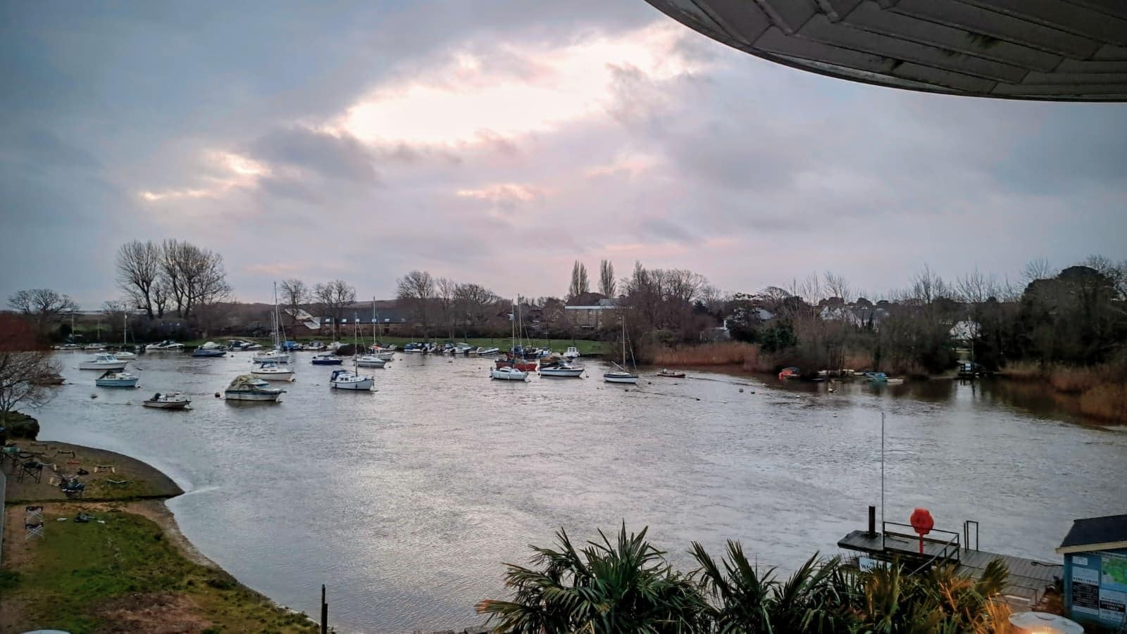 View from the room overlooking the river