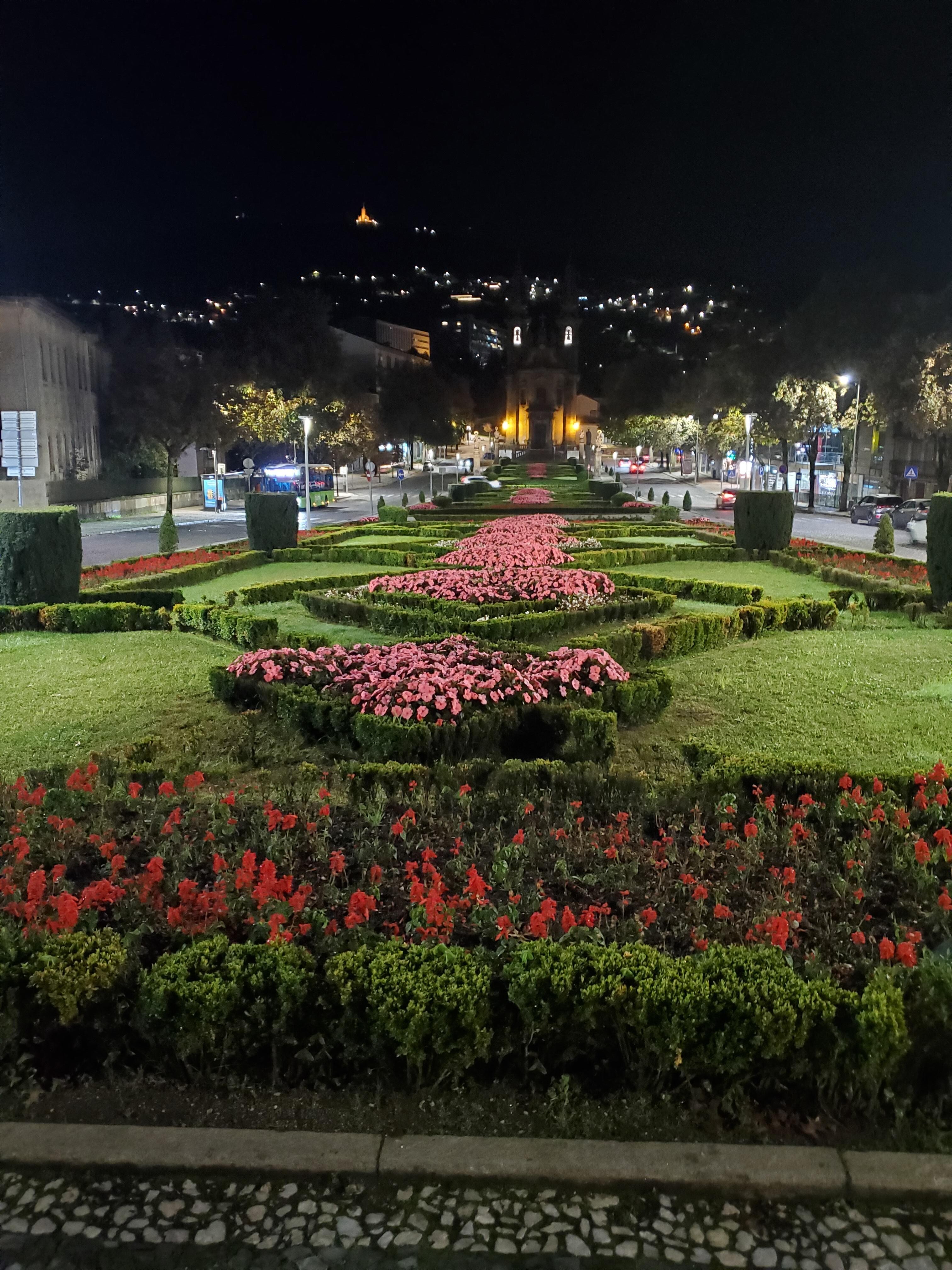Guimaraes gardens in the square.  