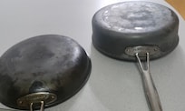 Old pots scratched inside.