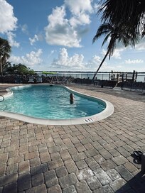 Last swim before we head out.