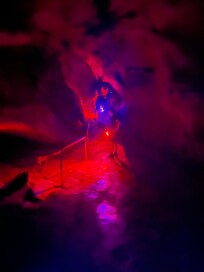 The park offers really cool tours inside of caves. This one was a nighttime dark cave tour.