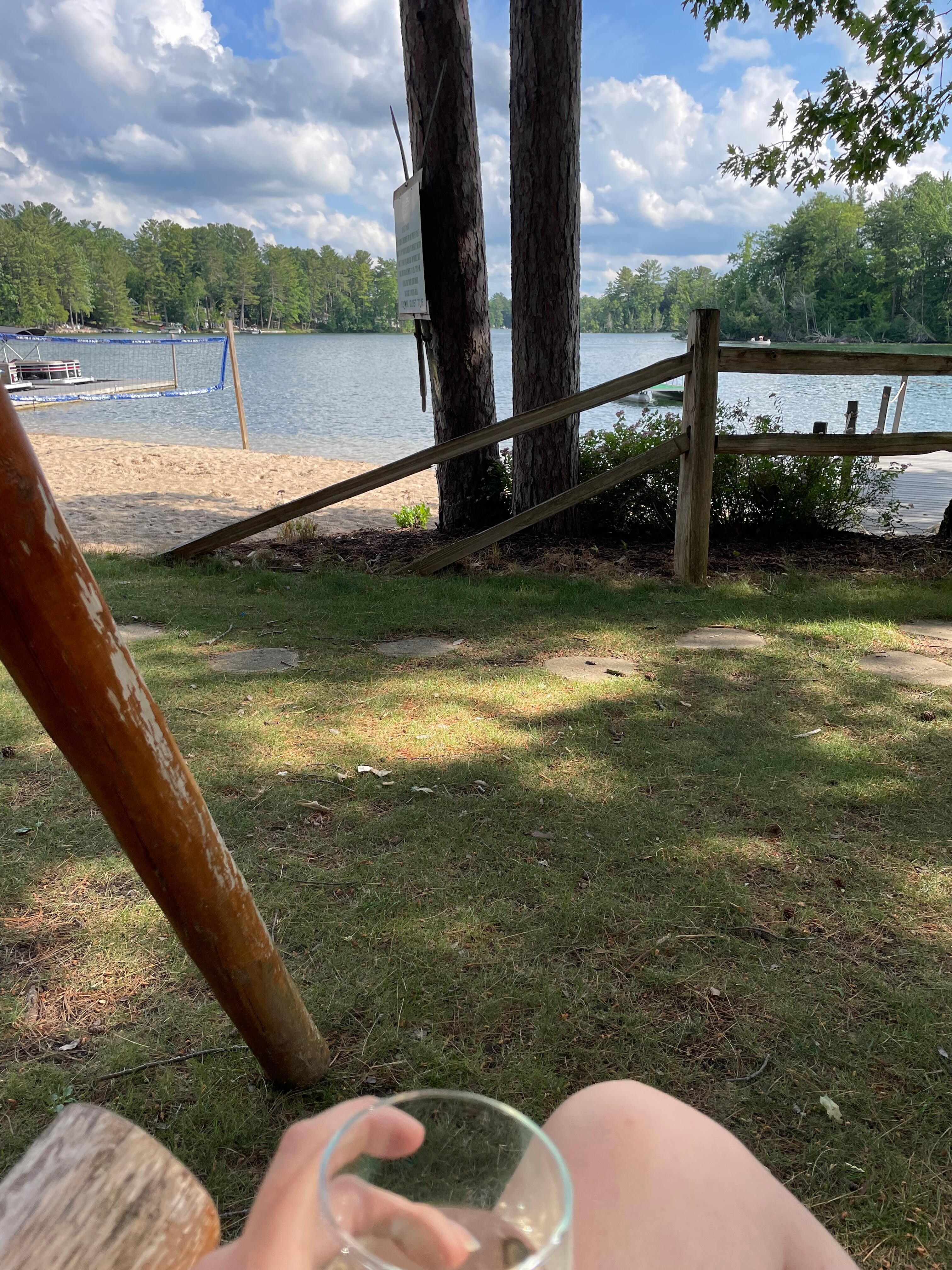 Sitting on the swings