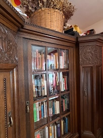 Collection of books in the shelves that you may enjoy during your stay
