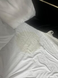 Stained sheets upon arrival