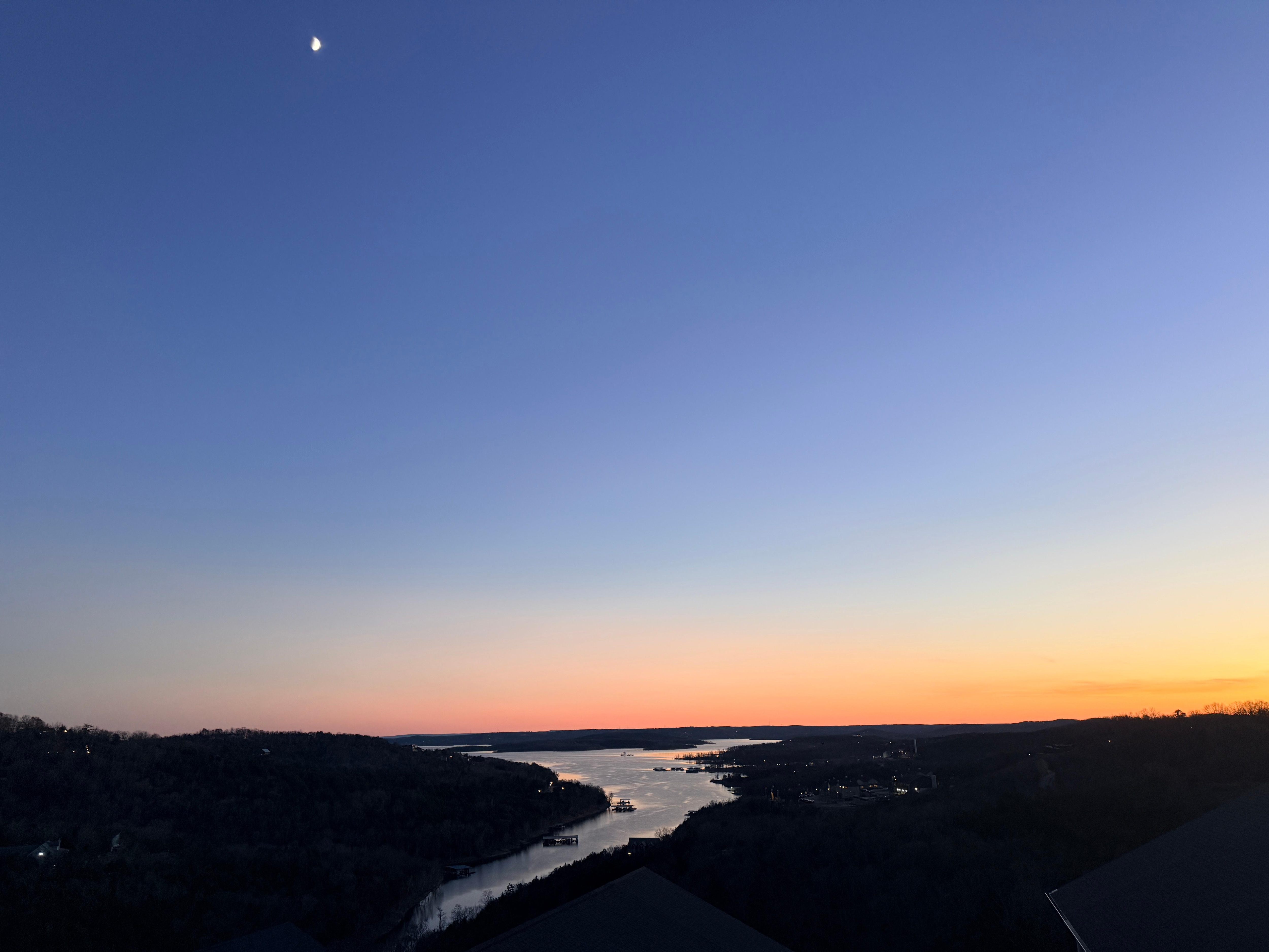 Sunset from the top deck. 