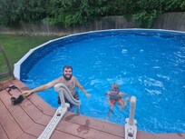 Pool in yard