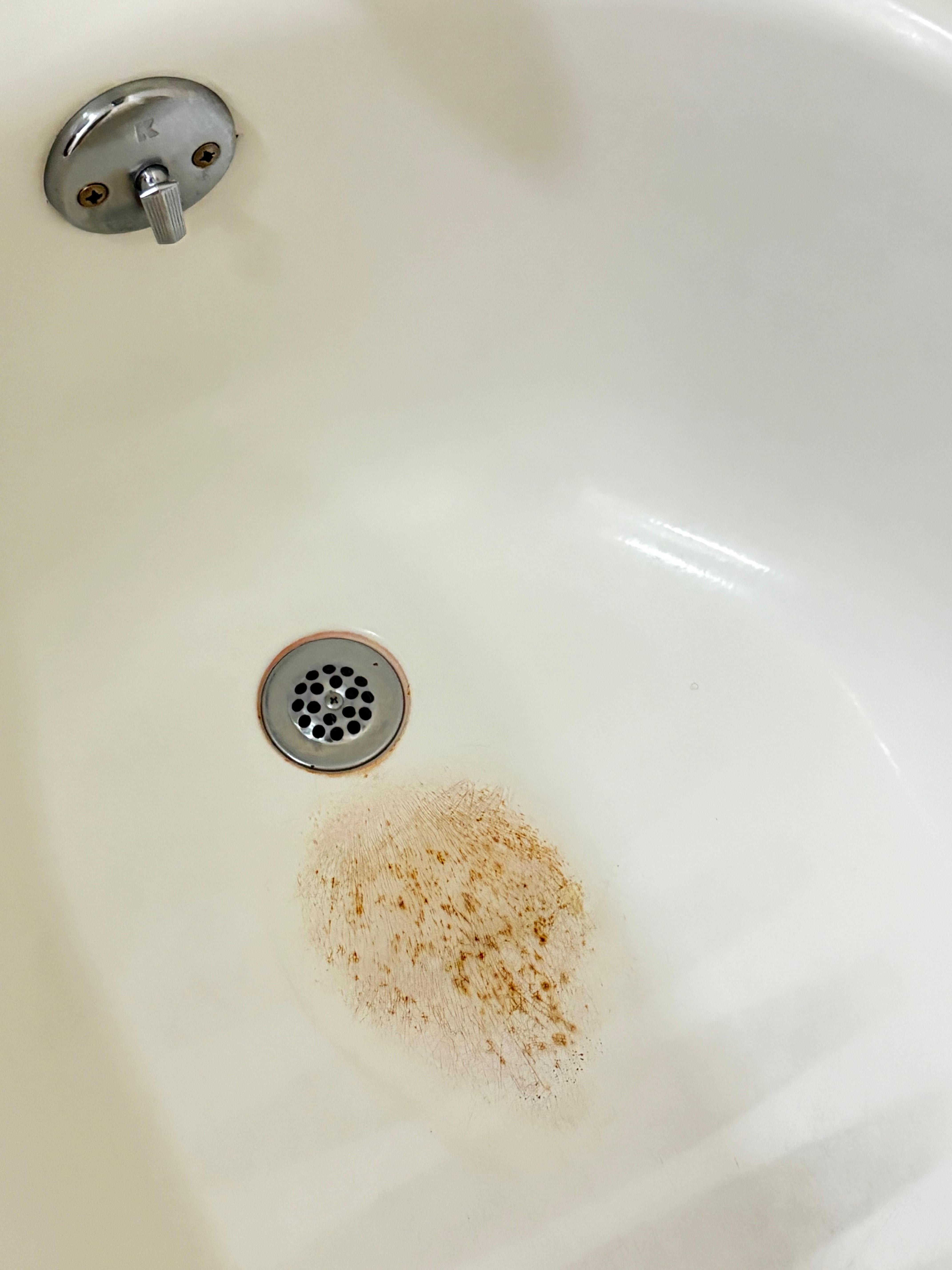 Looked like poop in the bathtub 