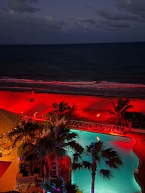 View from the balcony at night. Beautiful