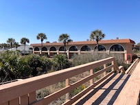 View from beach walkway. Unit is the first in the left of walkway.