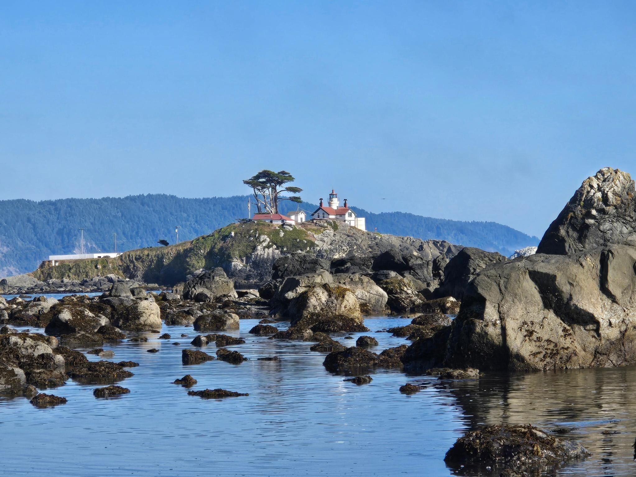 From the beach near the house.