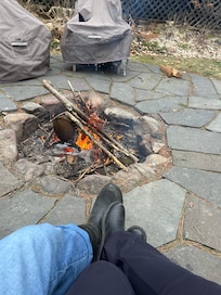 Enjoyed quiet time by the fire