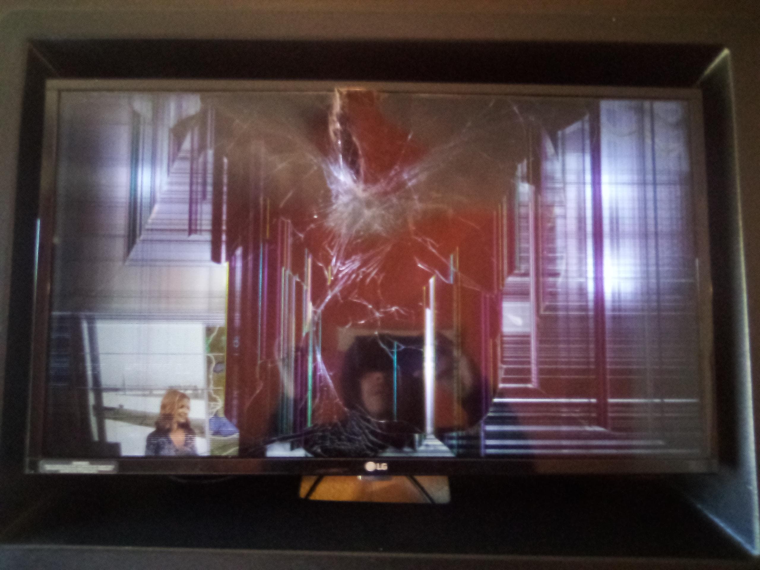 Shattered television 