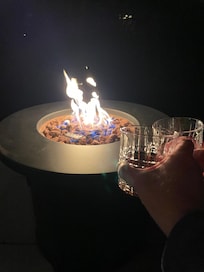 Bourbon by the fire pit!