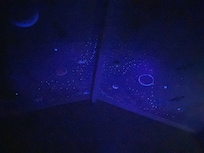 The black light ceiling! Even cooler in person
