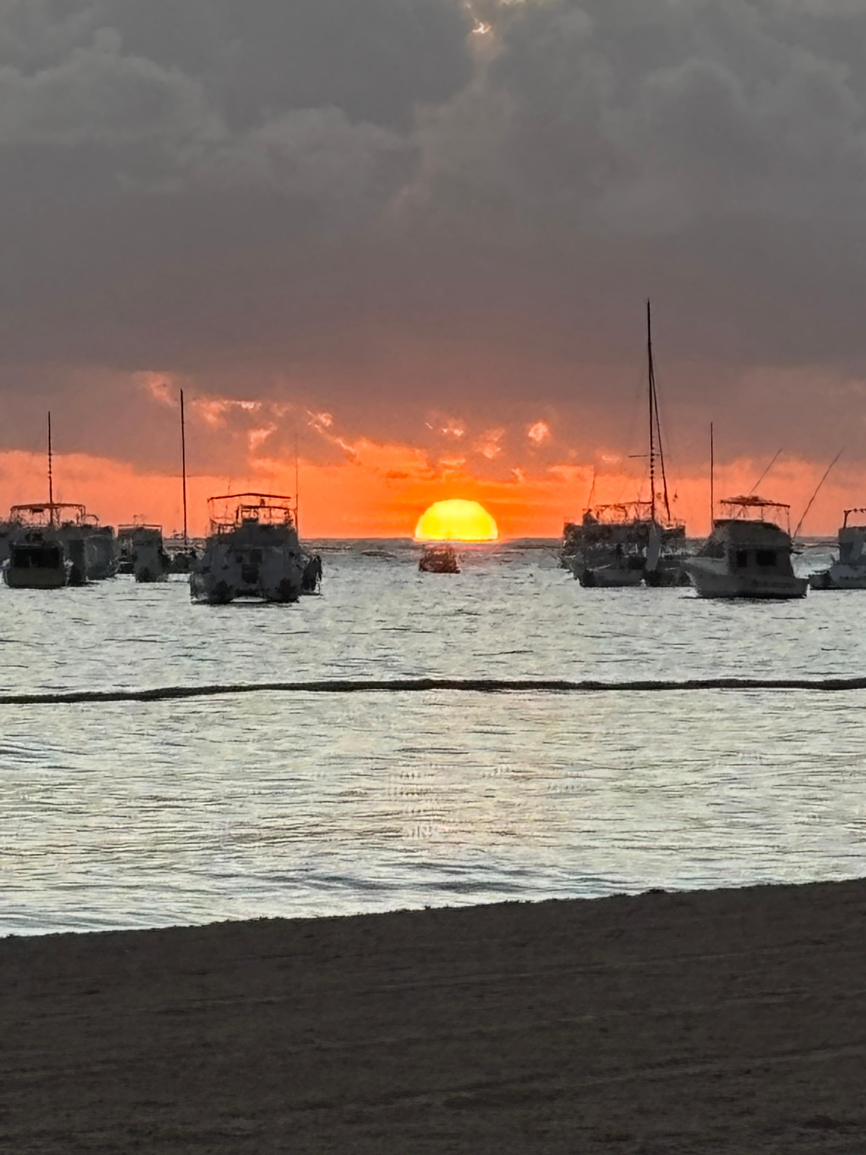 Sunrise view from the beach