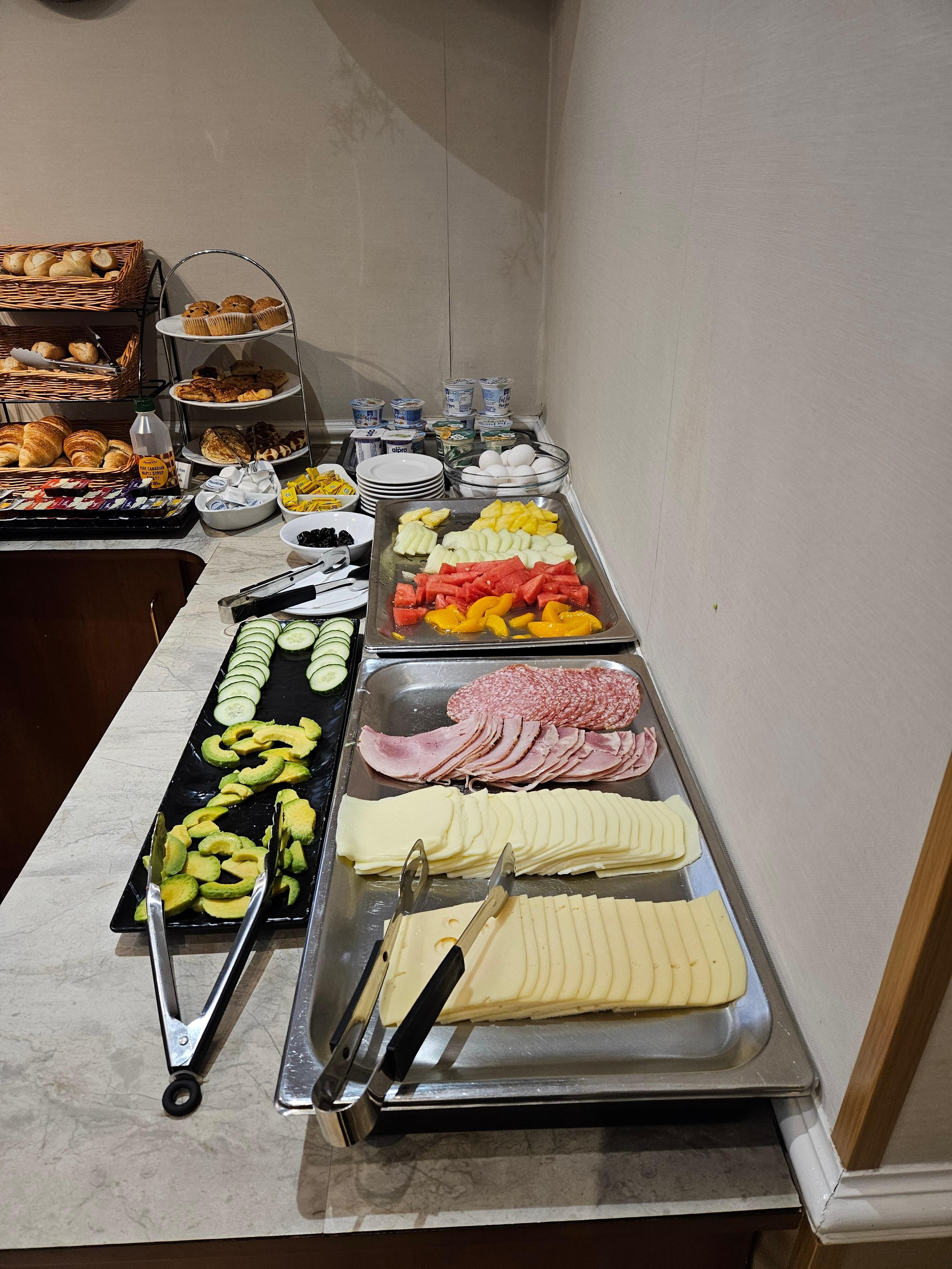 En del av frukostbuffén