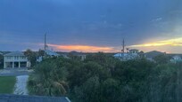 View from upstairs window.