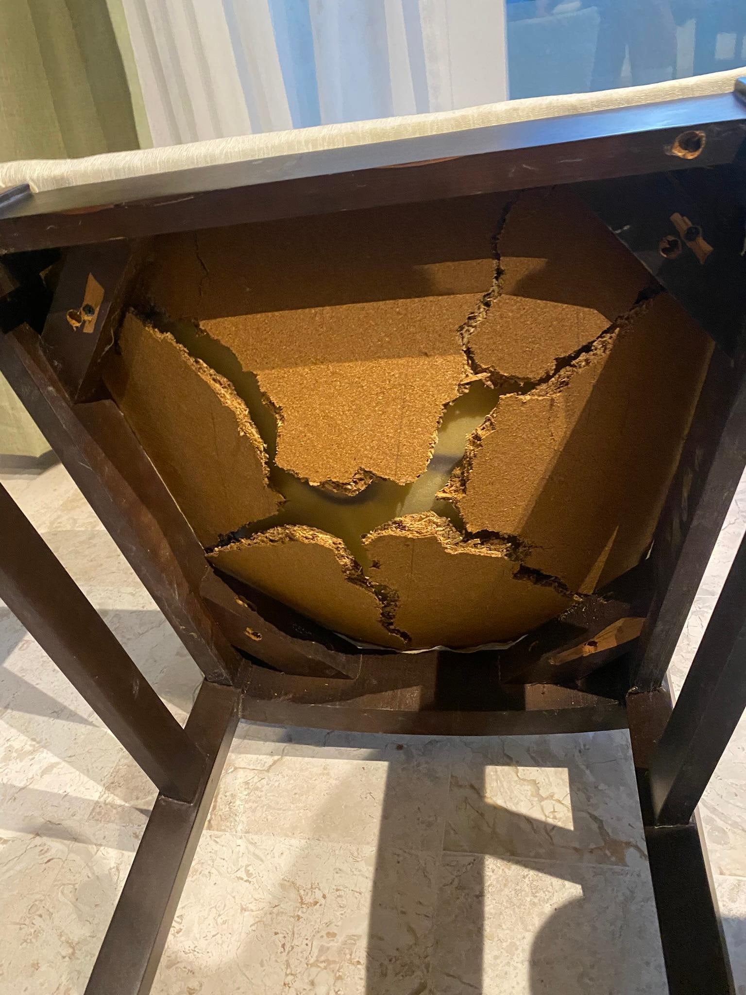 Seat bottom - dining room chairs are all like this.