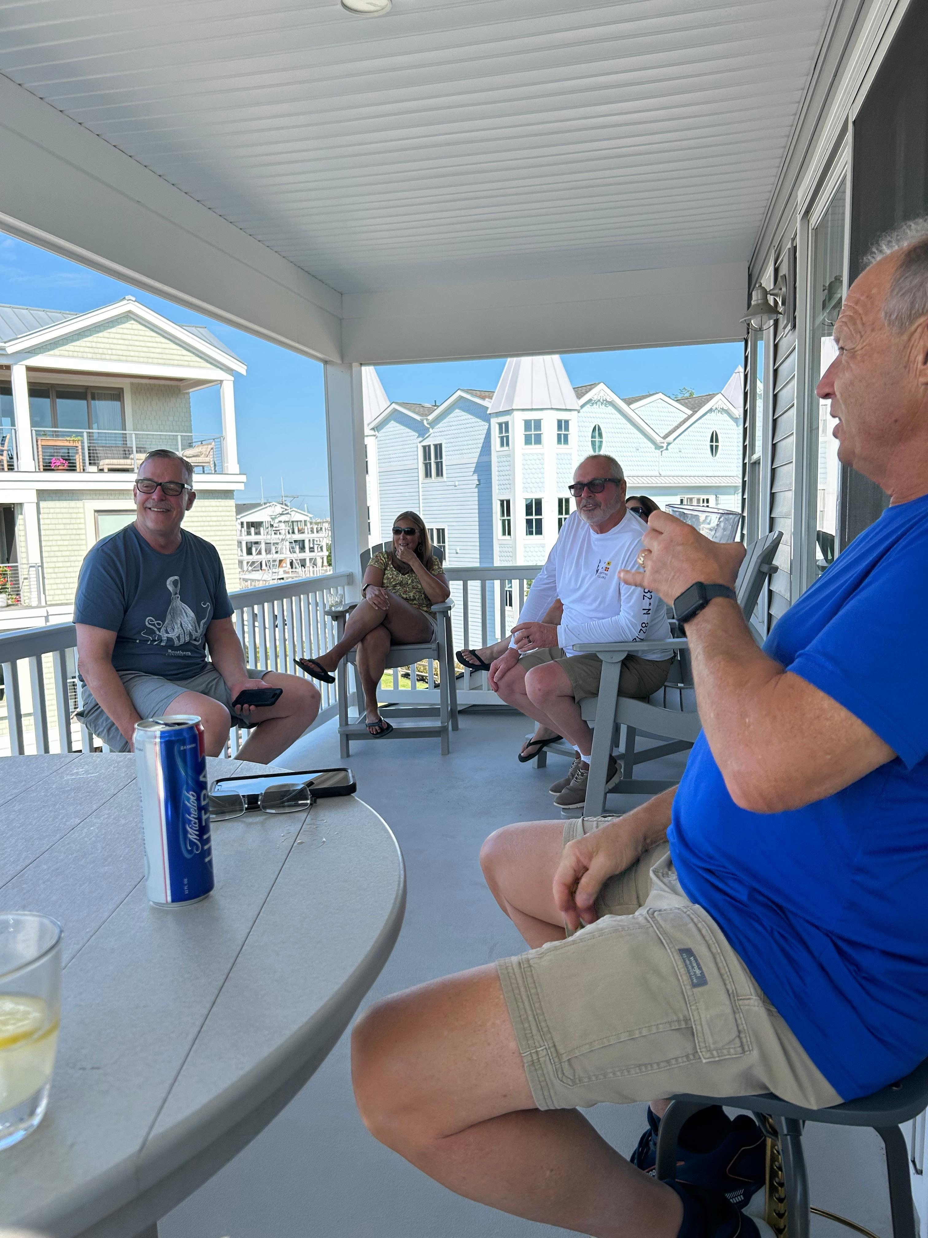 Drinks on the porch