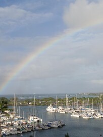 At breakfast before whale watching excursions