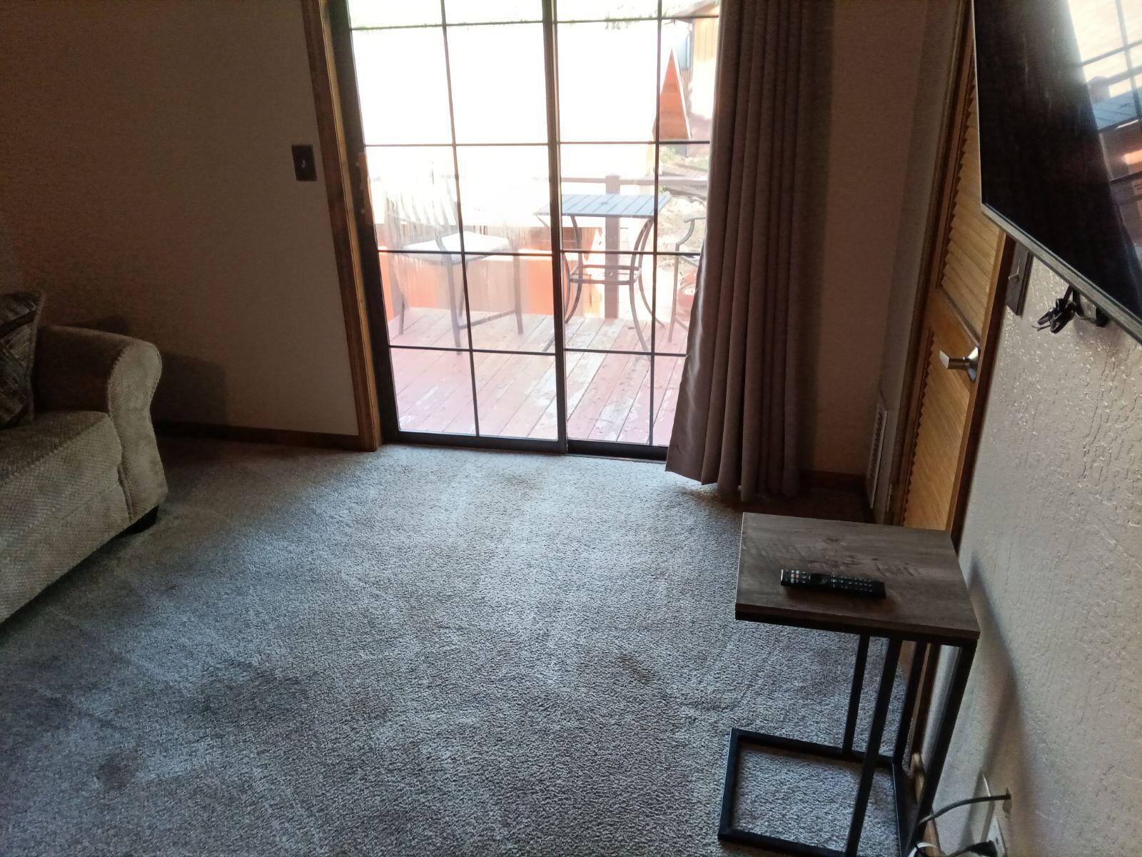 Heavily Stained carpet through entire unit