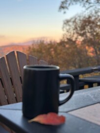 Morning coffee with beautiful view