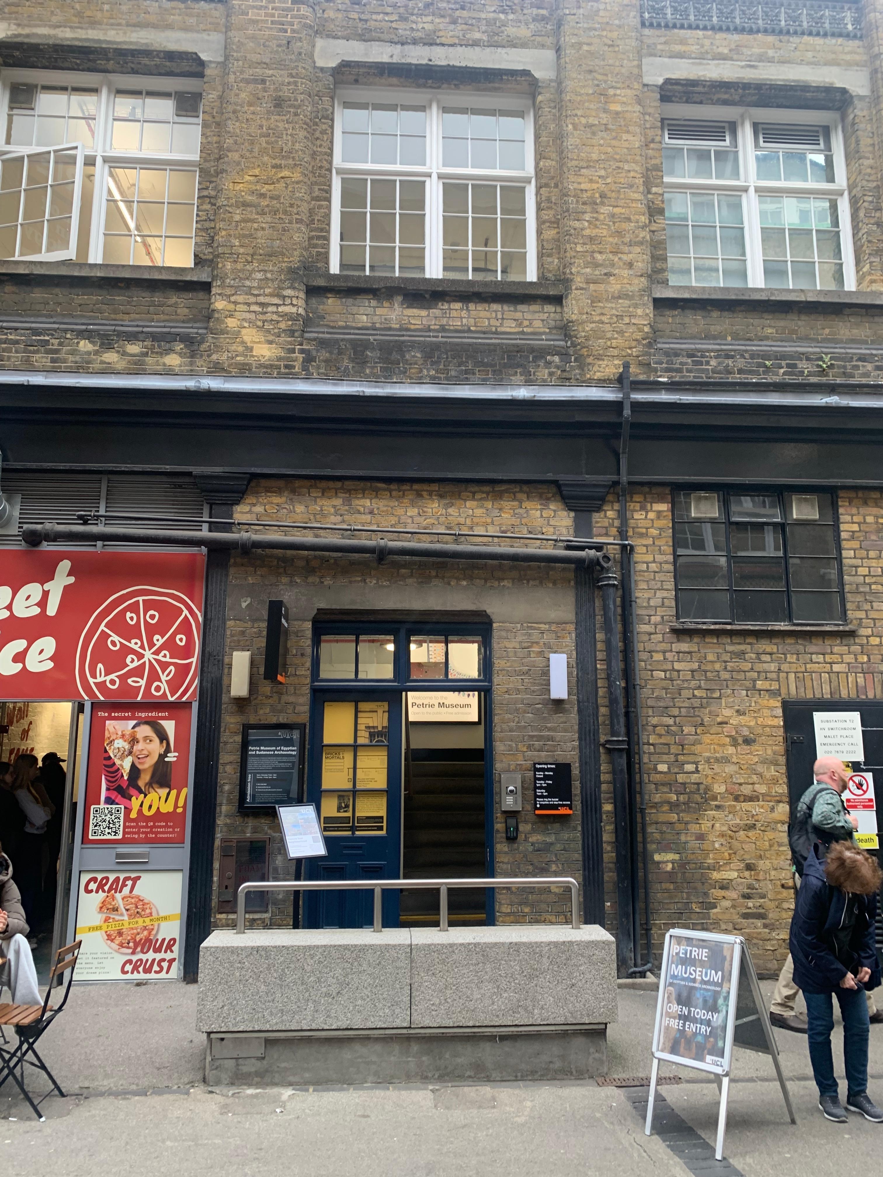 Nearby Petrie Museum - thousands of artifacts from Egypt.  Free!  