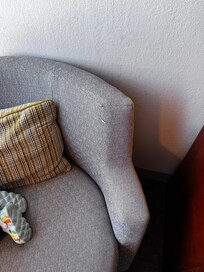 Furniture was worn and had damage